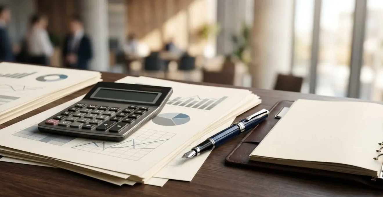 Professional business environment with negotiation elements illustrating strategic insurance claim settlement