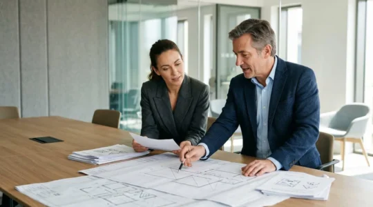 Professional business risk assessment consultation with detailed documentation review