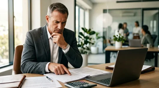 Professional discussing insurance policy defence costs and legal protection strategy