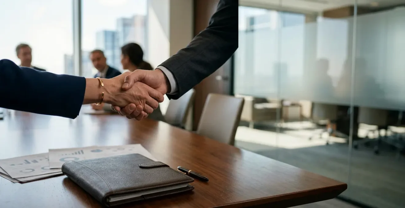 A professional meeting scene illustrating strategic defence planning for regulatory investigations with insurance coverage