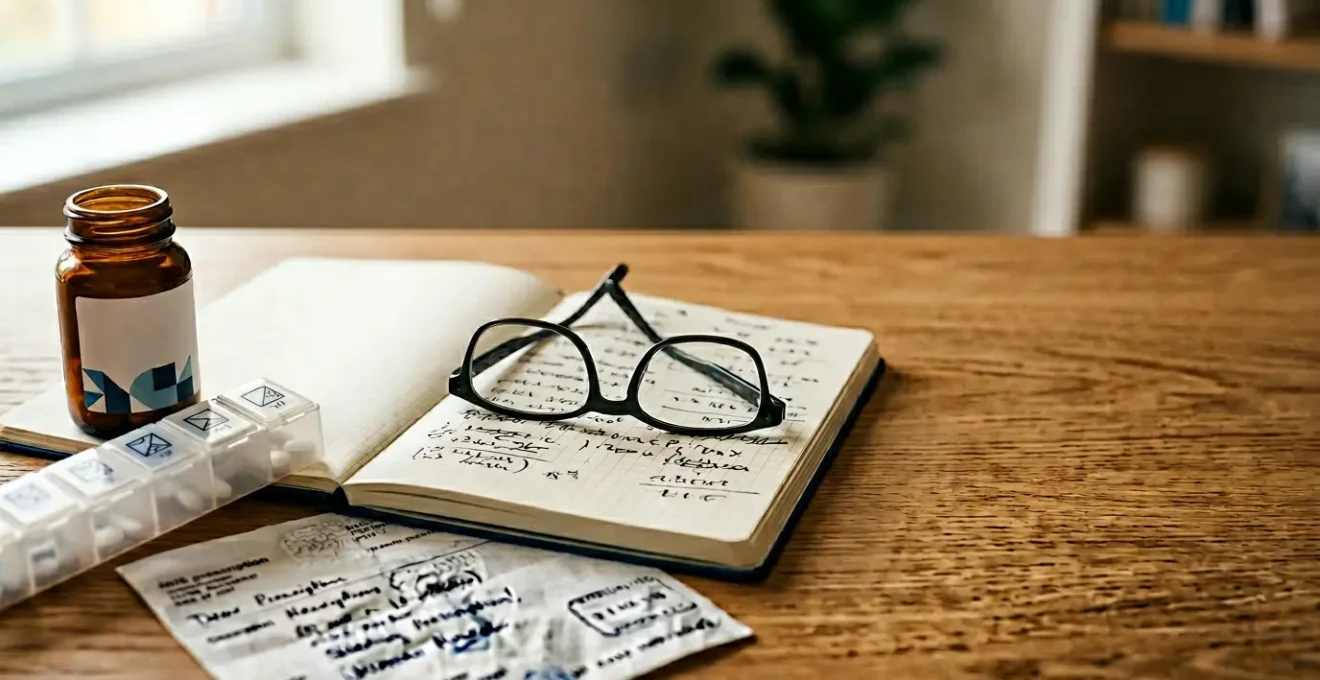 Strategic healthcare planning concept with pharmacy prescription management