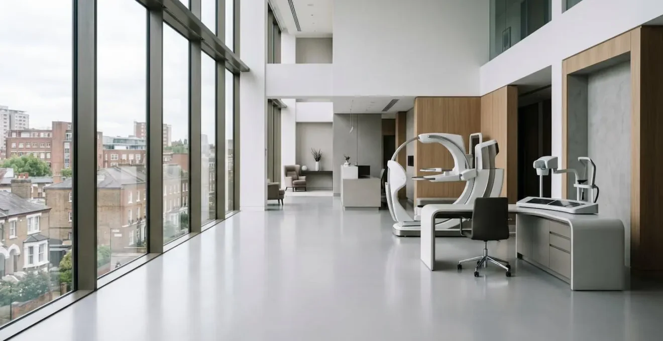 High-end medical screening equipment in premium UK private health facility