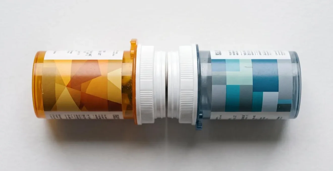 Pharmaceutical decision-making concept showing medication selection strategy