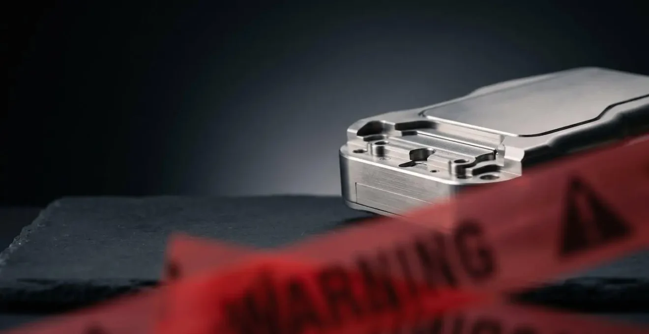 Symbolic representation of regulatory compliance vulnerability for medical device manufacturers showing certification documentation under scrutiny